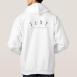 Aangepaste tekst naam Mannen moderne terug print S Hoodie<br><div class="desc">Veranderlijke Pullover Toevoegen Afbeelding Logo Tekst Hier Kleding Kleding Sjabloon Gepersonaliseerde Witte Rug Design Print Mannen Hoodies / Hoodie / Hoodie met capuchon trui Pullover.</div>