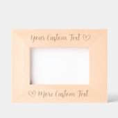 Aangepaste tekst naam script typografie hart liefd gegraveerde lijstjes (Voorkant)