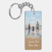 Aangepaste tekst naam van uw Photo Sleutelhanger (Voorkant Links)