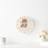 Aangepaste tekst / naamklok met Baby Kitten Ronde Klok (Huis)