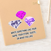 Aangepaste tekst naast diamantstenen