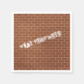 Aangepaste tekst Napkins Brick Wall Servet (Voorkant)