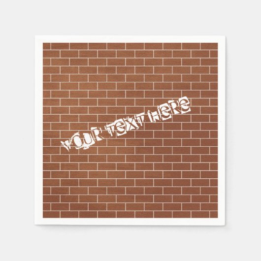 Aangepaste tekst Napkins Brick Wall Servet (Voorkant)