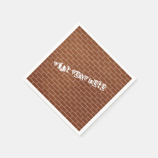 Aangepaste tekst Napkins Brick Wall Servet (Hoek)