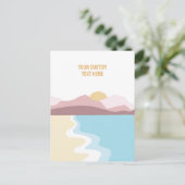 Aangepaste tekst Natuur Illustratie Briefkaart (Staand voorkant)