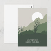 Aangepaste tekst Natuur Illustratie Briefkaart (Voorkant / Achterkant)