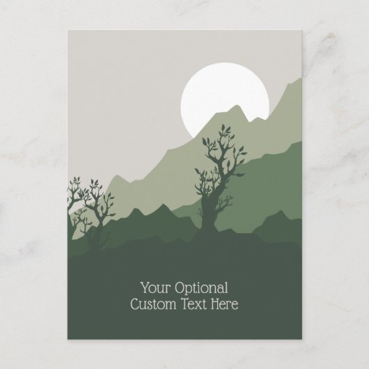 Aangepaste tekst Natuur Illustratie Briefkaart (Voorkant)