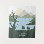 Aangepaste tekst Natuur Illustratie Wandkleed (Voorkant)