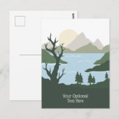 Aangepaste tekst natuurillustratie briefkaart (Voorkant / Achterkant)