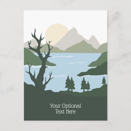 Aangepaste tekst natuurillustratie briefkaart (Voorkant)