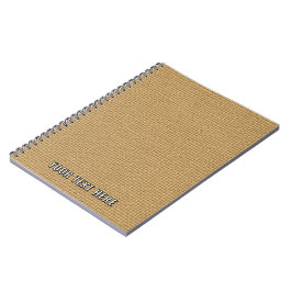 Aangepaste tekst natuurlijke jute jute stof textuu notitieboek