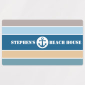 Aangepaste tekst Nautical Stripes Labels (Design 2)