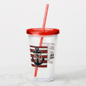 Aangepaste tekst nautisch anker acryl drinkbeker (Achterkant)