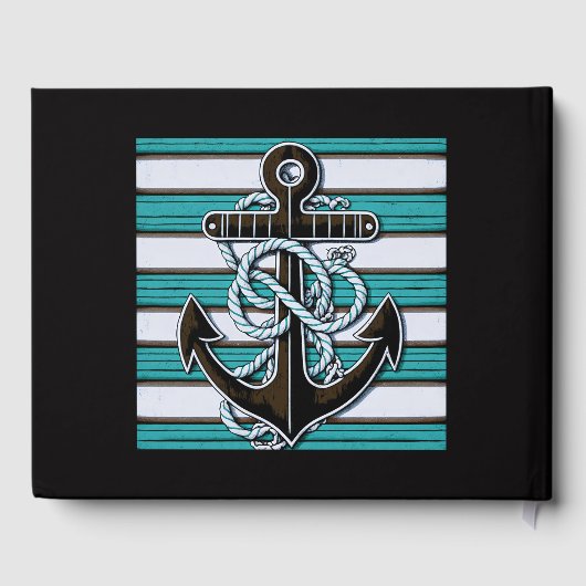 Aangepaste tekst nautisch anker gastenboek (Achterkant)