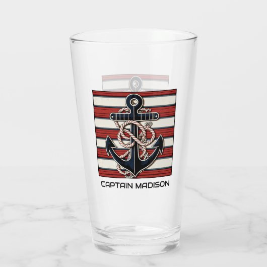 Aangepaste tekst nautisch anker glas (Achterkant)