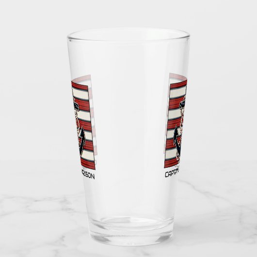 Aangepaste tekst nautisch anker glas (Rechts)