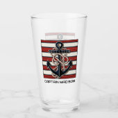 Aangepaste tekst nautisch anker glas (Voorkant)