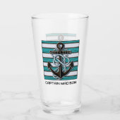 Aangepaste tekst nautisch anker glas (Achterkant)