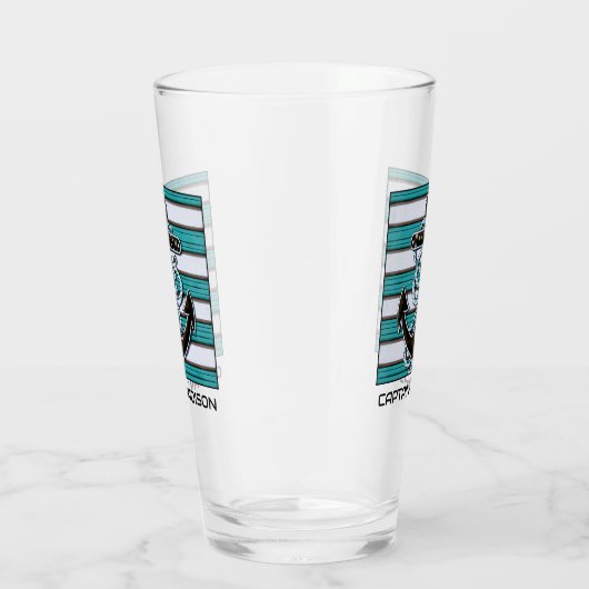 Aangepaste tekst nautisch anker glas (Rechts)