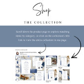 Aangepaste tekst, Navy Blue Monogram Trouwbord Poster