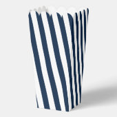 Aangepaste tekst Navyblauw en wit gestreepte popco Bedankdoosjes (Achterkant)