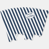 Aangepaste tekst Navyblauw en wit gestreepte popco Bedankdoosjes (Ongevouwen)