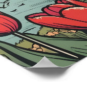 Aangepaste tekst Nederland Windmolens Poster (Hoek)