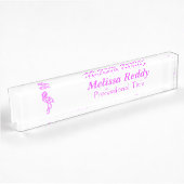 Aangepaste tekst neon roze flamingo business logo naambordje