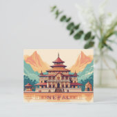 Aangepaste tekst Nepal Briefkaart (Staand voorkant)