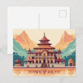 Aangepaste tekst Nepal Briefkaart (Voorkant / Achterkant)