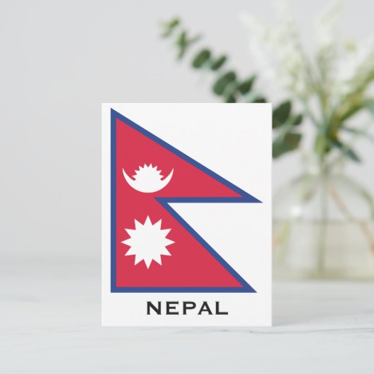 Aangepaste tekst Nepal Flag Briefkaart (Staand voorkant)
