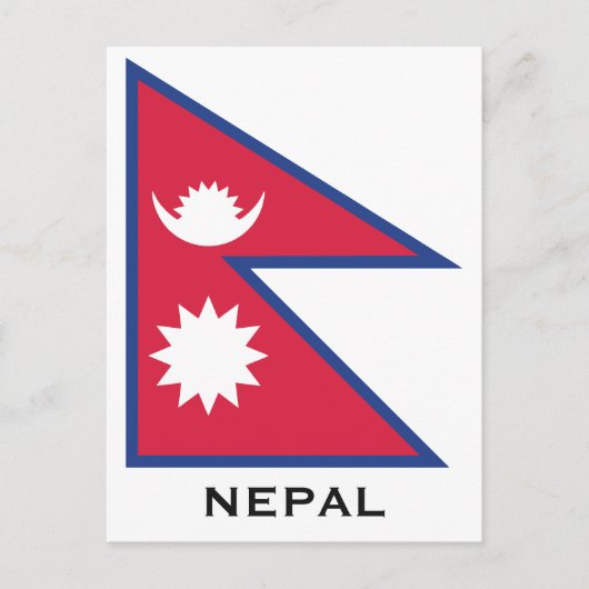 Aangepaste tekst Nepal Flag Briefkaart (Voorkant)