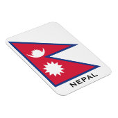 Aangepaste tekst Nepal Flag Magneet (Rechterzijde)