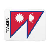 Aangepaste tekst Nepal Flag Magneet (Horizontaal)