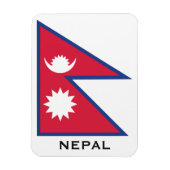 Aangepaste tekst Nepal Flag Magneet (Verticaal)