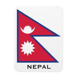 Aangepaste tekst Nepal Flag Magneet