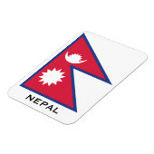Aangepaste tekst Nepal Flag Magneet (Linkerzijde)