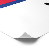 Aangepaste tekst Nepal Flag Poster (Hoek)