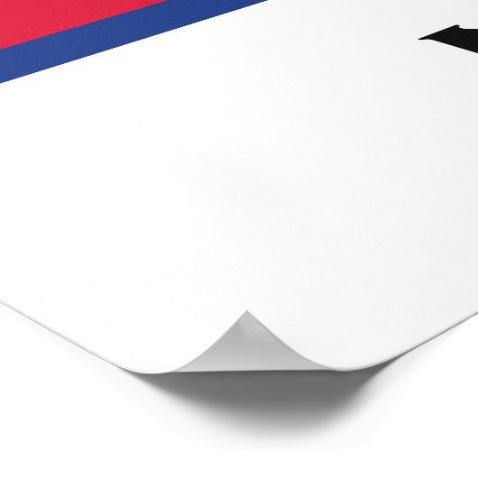 Aangepaste tekst Nepal Flag Poster (Hoek)