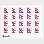 Aangepaste tekst Nepal Flag Vierkante Sticker (Vel)