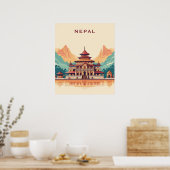 Aangepaste tekst Nepal Poster (Keuken)