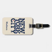 Aangepaste tekst New York City bagage labels (Voorkant horizontaal)