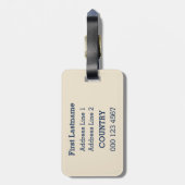 Aangepaste tekst New York City bagage labels (Achterkant verticaal)