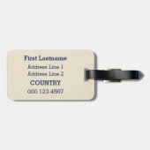 Aangepaste tekst New York City bagage labels (Achterkant horizontaal)