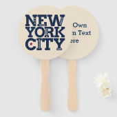 Aangepaste tekst New York City hand fans Handwaaier (Voorkant en achterkant)