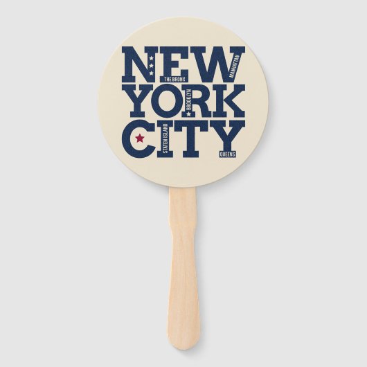 Aangepaste tekst New York City hand fans Handwaaier (Voorkant)