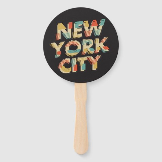 Aangepaste tekst New York City hand fans Handwaaier (Voorkant)
