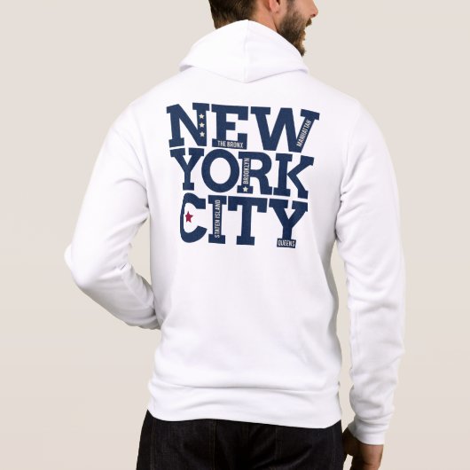 Aangepaste tekst New York City Hoodie (Achterkant)