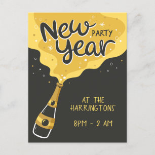 Aangepaste tekst Nieuwjaar Party Feestdagenkaart