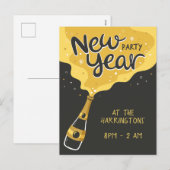 Aangepaste tekst Nieuwjaar Party Feestdagenkaart (Voorkant / Achterkant)